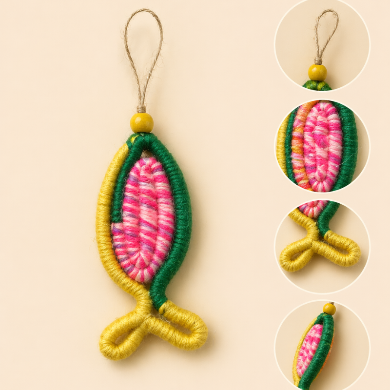 Poisson Textile Artisanal – Création Unique Fait Main | Le Silence de l’Art