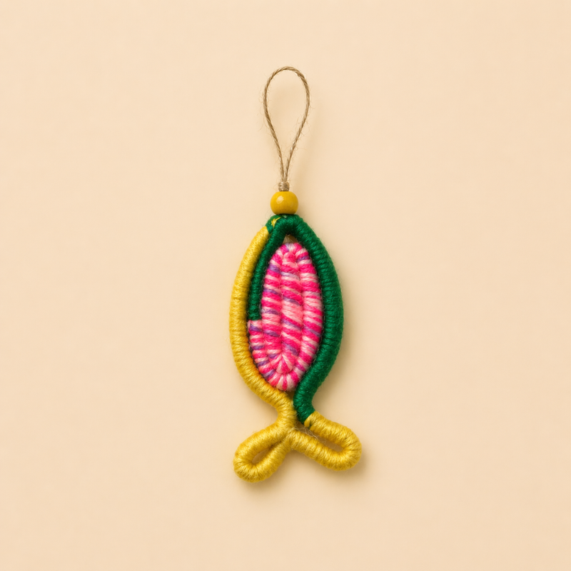 Poisson Textile Artisanal – Création Unique Fait Main | Le Silence de l’Art