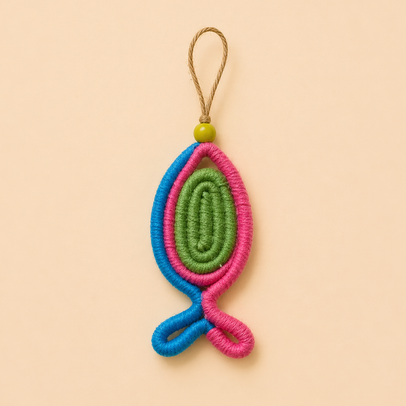 Poisson Textile Artisanal – Création Unique Fait Main | Le Silence de l’Art